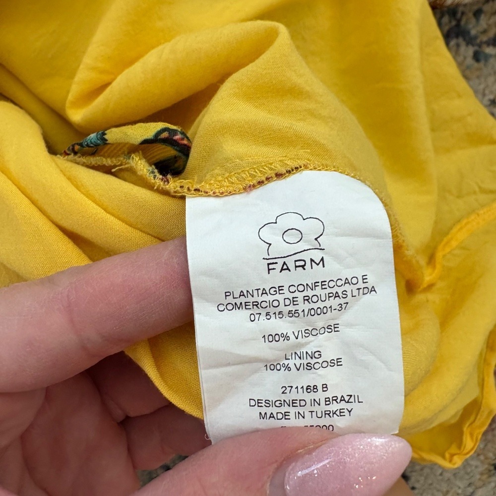 FARM Rio Yellow Floral Off-Shoulder Mini Dress - Picture 4 of 8